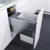 300 Silver Pull Out Waste Bin