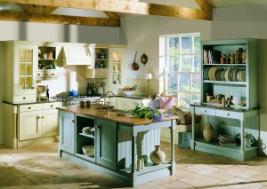 AVONLEA OAK PAINTED Cream and Light blue