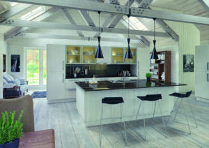 modern kitchen with pull out units
