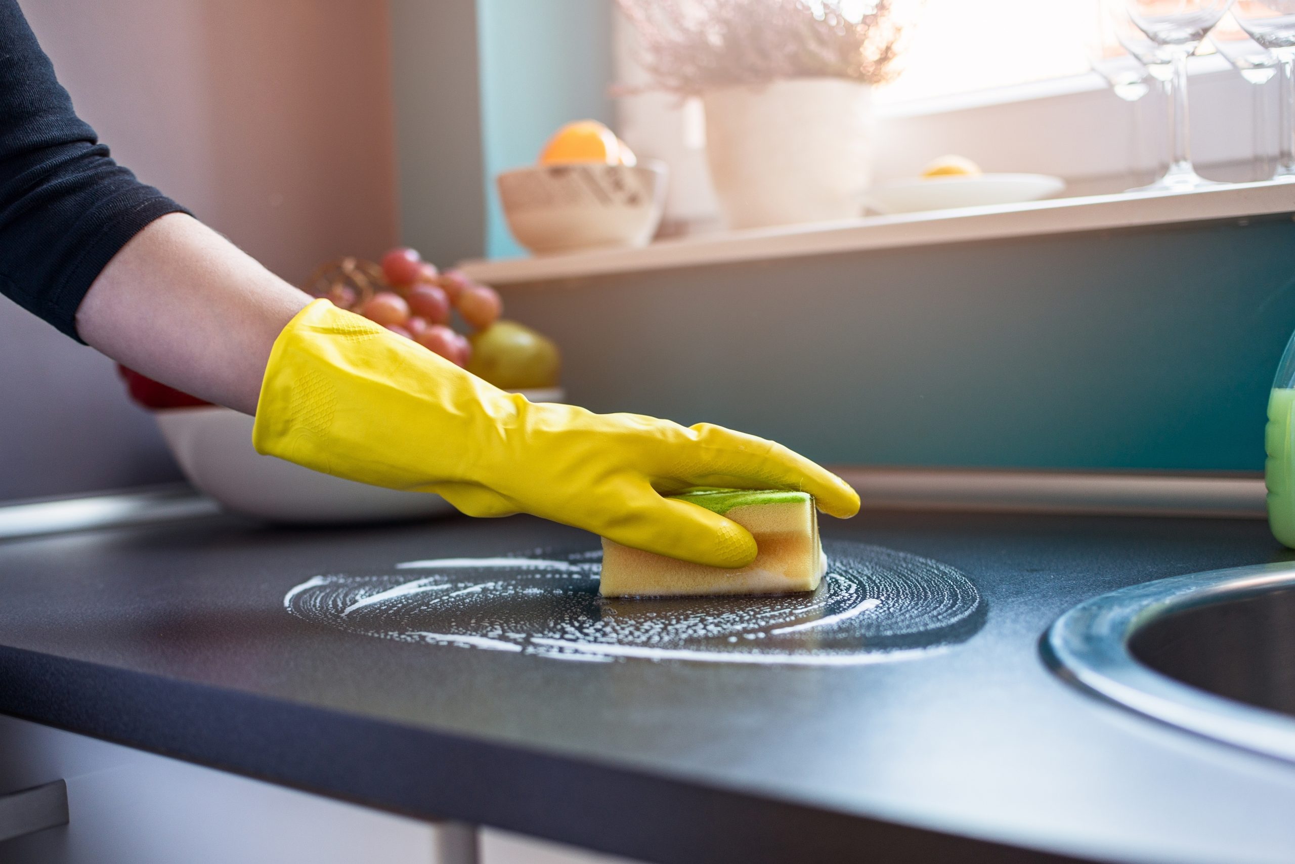 clean kitchen wall