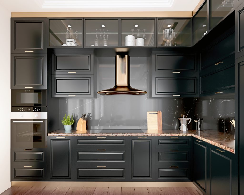 are dark or light kitchen cabinet in style