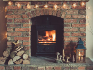 log burner in the home