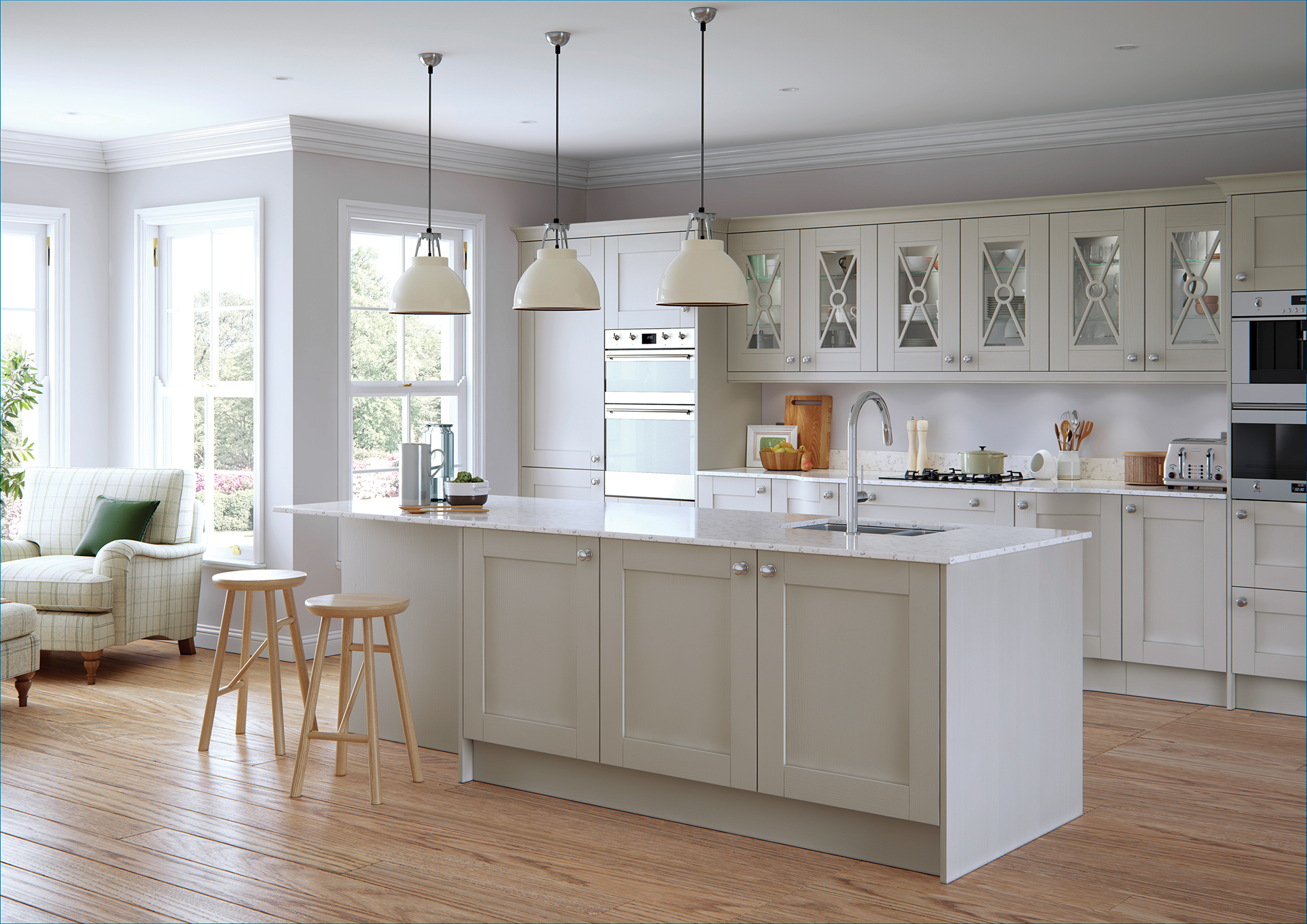 Madison Light Grey Painted Kitchen Doors  Cheap Kitchen Units and ...