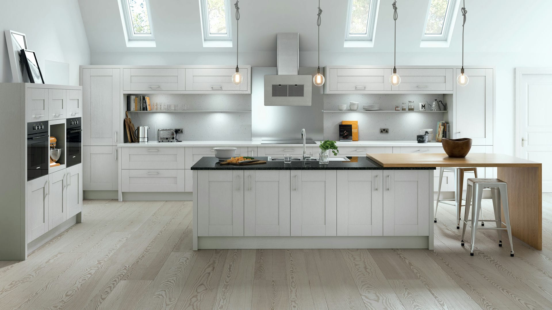 Luxury shaker dove grey kitchens combining timeless design with a serene grey tone