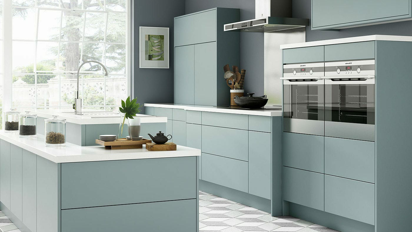 Matt Acrylic Stardust kitchens featuring a matte finish with subtle sparkles for a soothing kitchen atmosphere