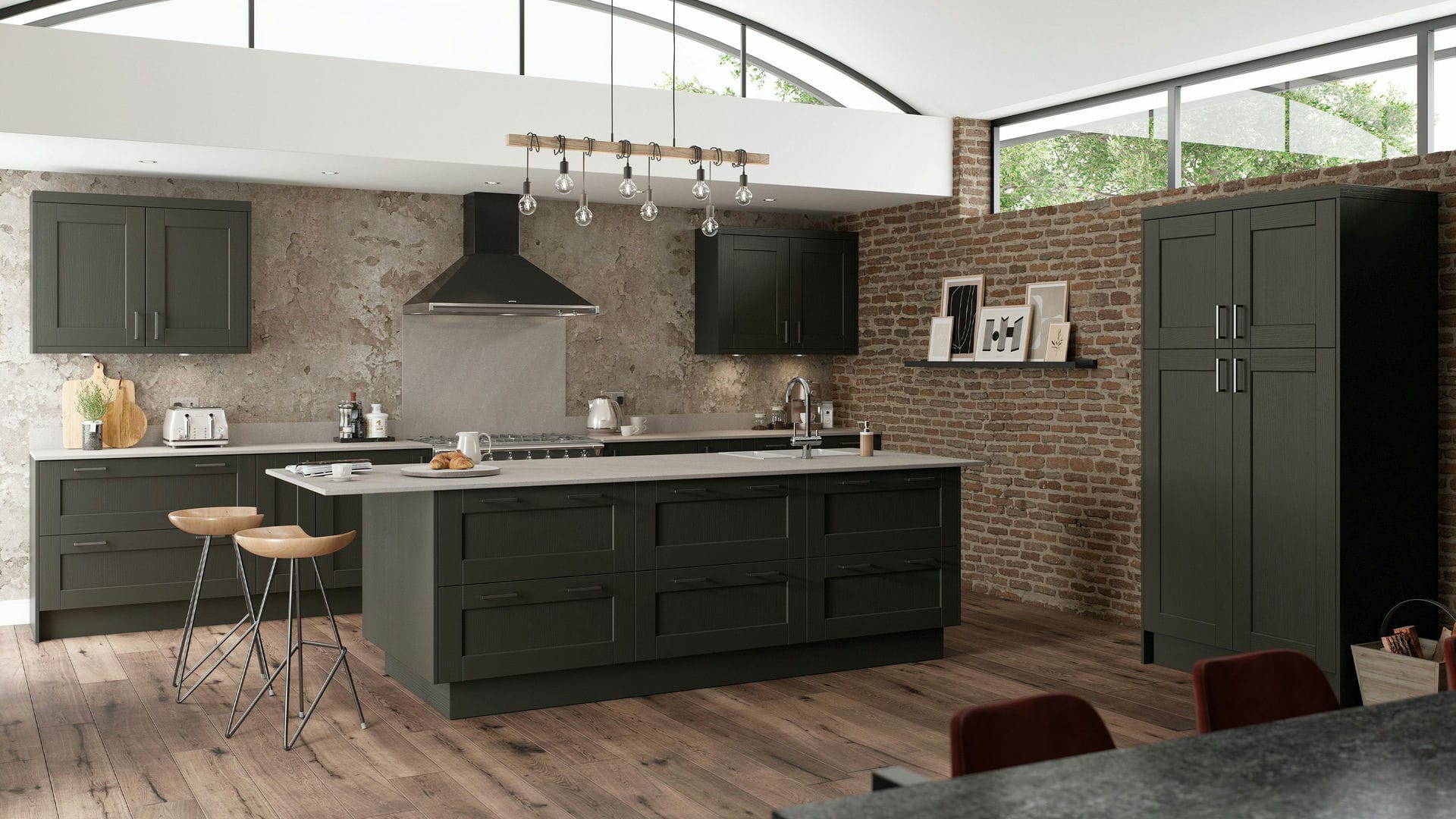 Modern shaker graphite kitchens updating the traditional shaker with a chic and dramatic graphite finish