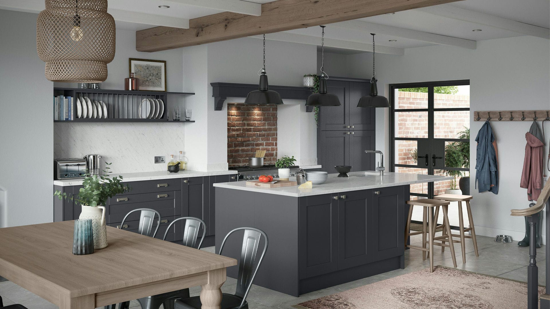 Modern Shaker Indigo kitchens updating classic shaker design with a modern twist in indigo blue