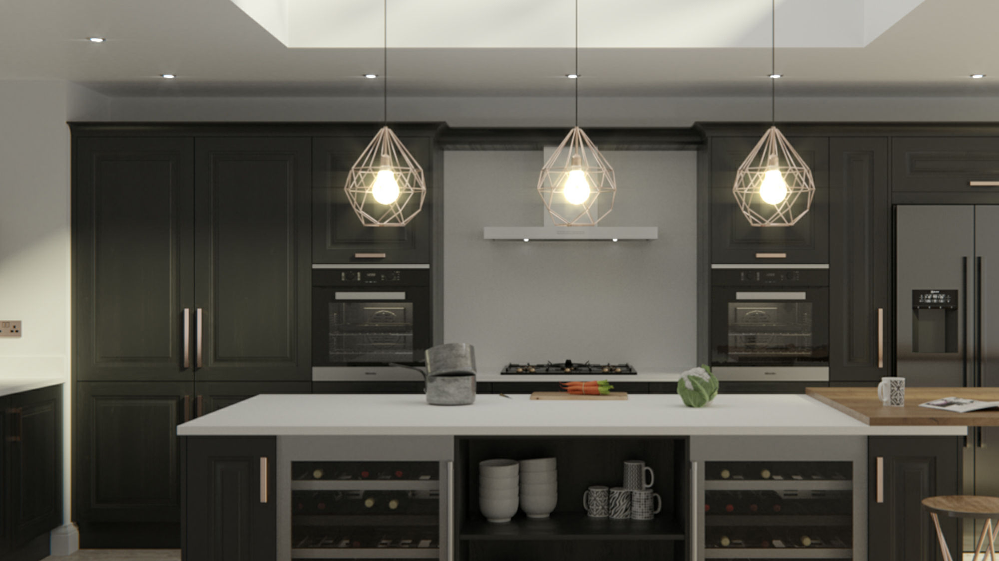 Jefferson solid wood graphite kitchens combining robust design with the sophistication of graphite grey