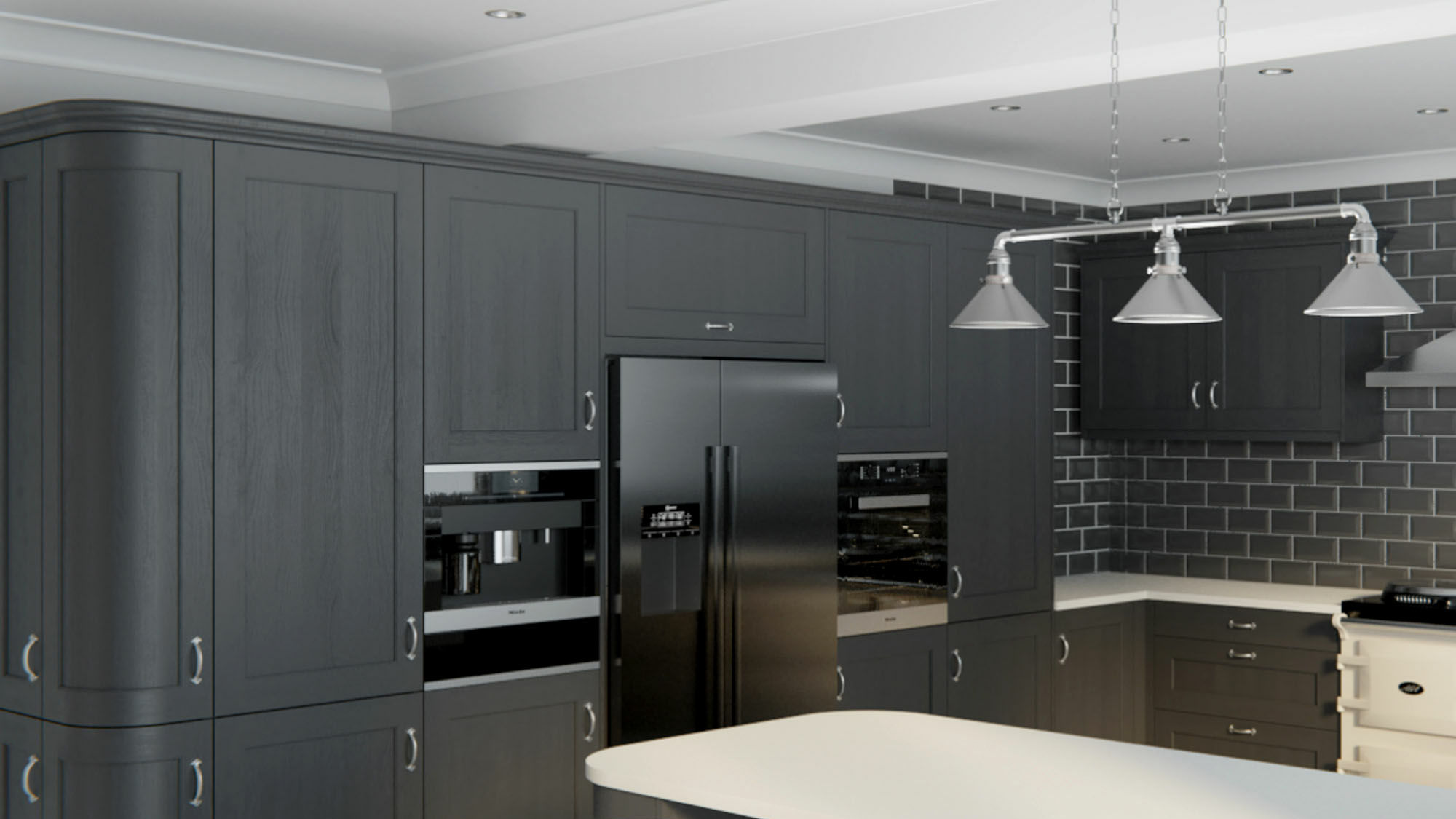 Wakefield solid wood Cannon Black kitchens highlighting artisanal quality and luxurious black finish