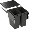 600 Lava Pull Out Waste Bin - 2 Compartment