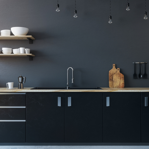 dark kitchen cabinets