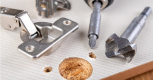 How to drill hinge holes in kitchen doors