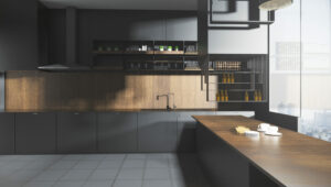 dark kitchen
