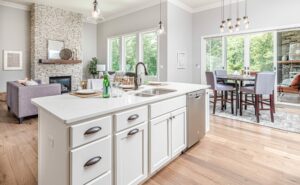 open plan kitchen