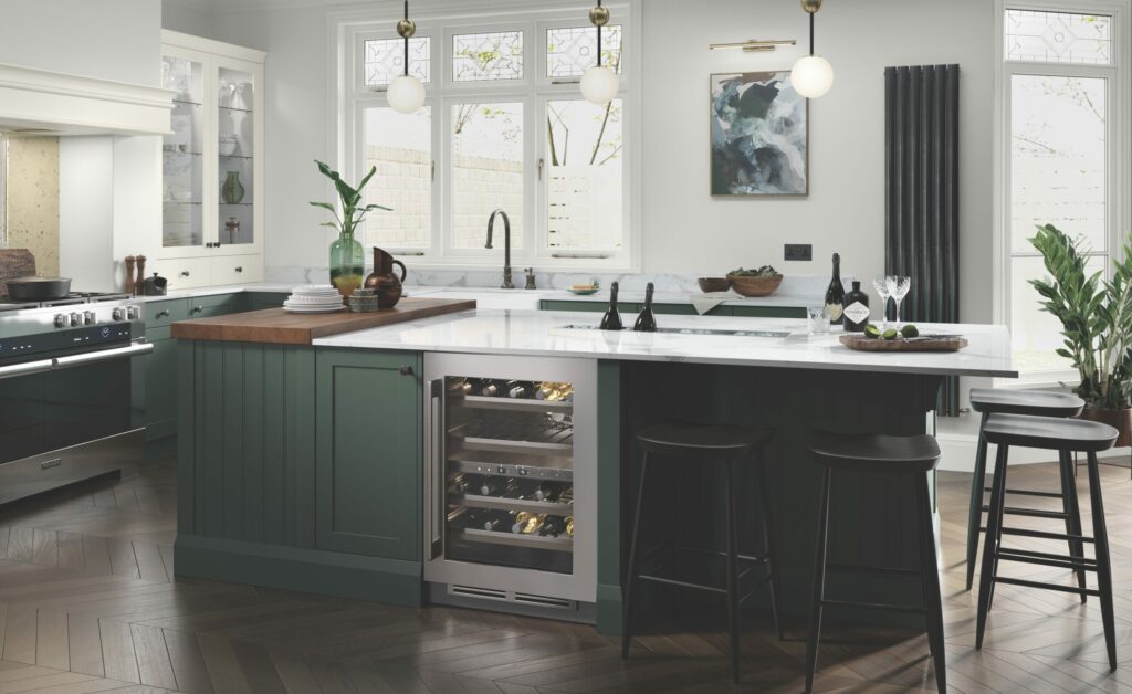 green kitchen doors