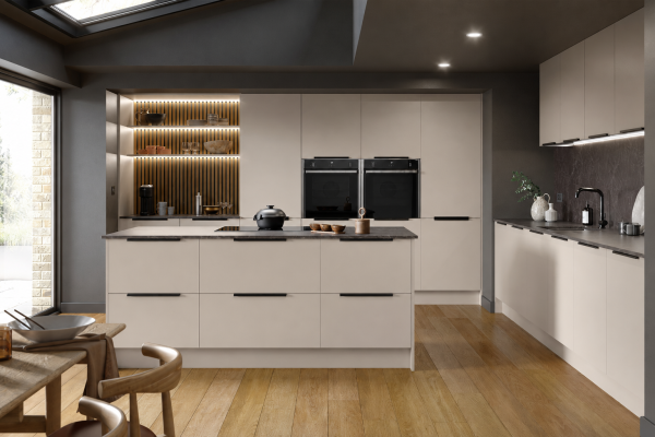 Taupe Matt Acrylic Kitchen Units