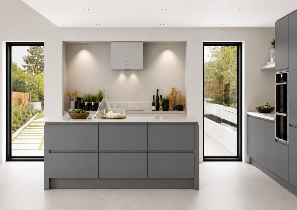 Dust Grey Handleless Matt Kitchen Units