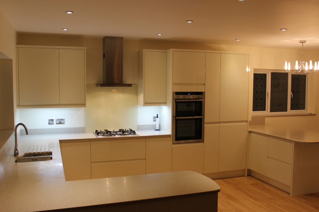 Kitchen Installation: Mrs Davies - handle less kitchen Harrogate