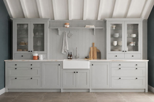 Aldana Light Grey Painted Kitchen Doors