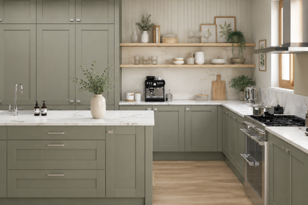 Madison Sage Green Painted Kitchen Doors