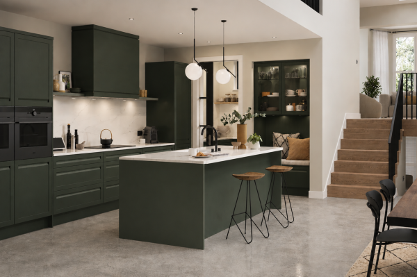 Harborne Heritage Green Kitchen Units