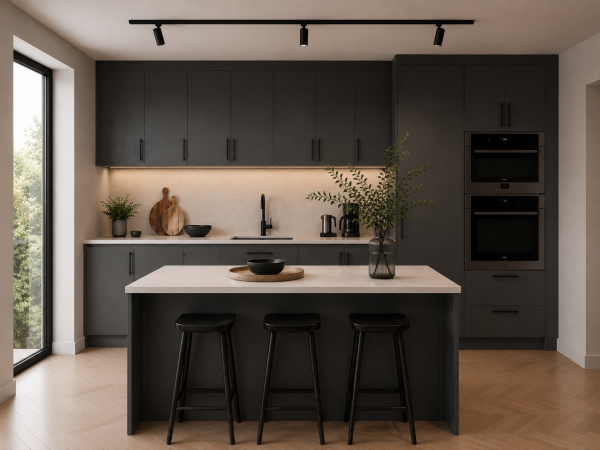 Graphite Matt Acrylic Kitchen Units