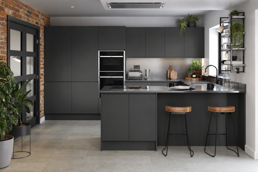 Anthracite Handleless Matt Kitchen Units