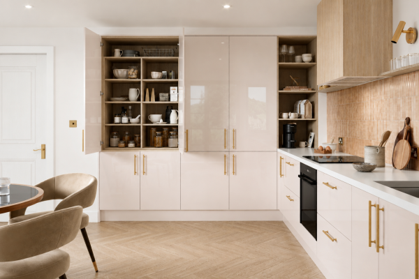 Cashmere Gloss Acrylic Kitchen Units