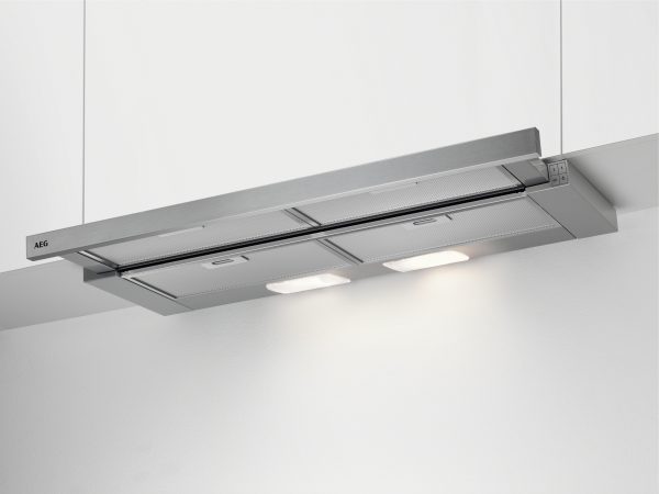 AEG DPB3932S 90cm Silver Pull Out Hood