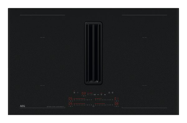 AEG NCP84C01AZ 83cm SaphirMatt Double Bridge Hob with Extractor