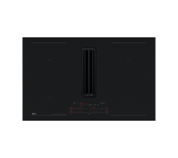 AEG NCP84C01AZ 83cm SaphirMatt Double Bridge Hob with Extractor