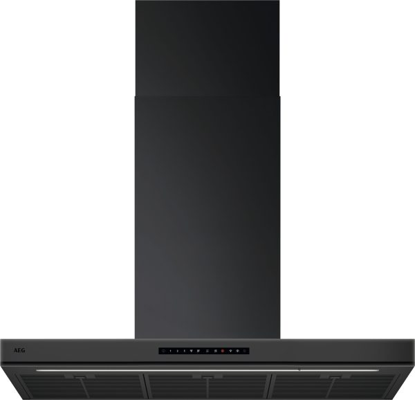 AEG NDB9791AT 90cm Matt Black Box Wall Chimney Hood