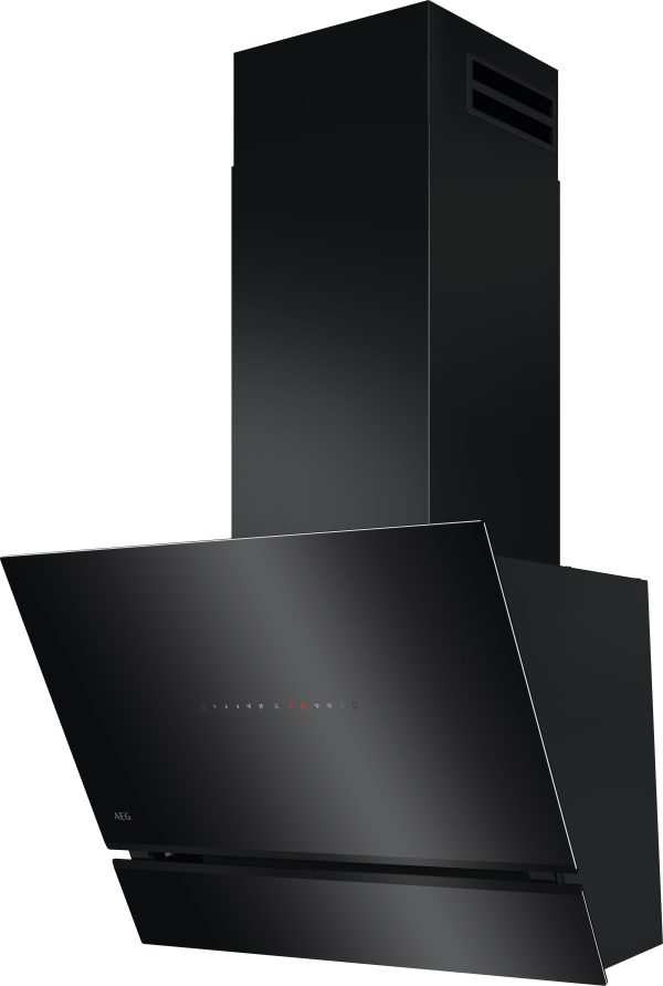 AEG NDV8761CB 60cm Black Glass + slim Stainless Steel Designer