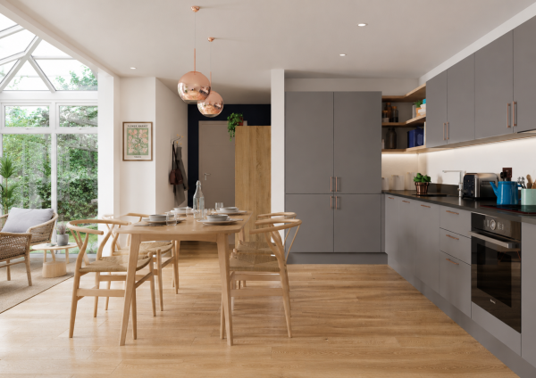 Dust Grey Matt Acrylic Kitchen Units