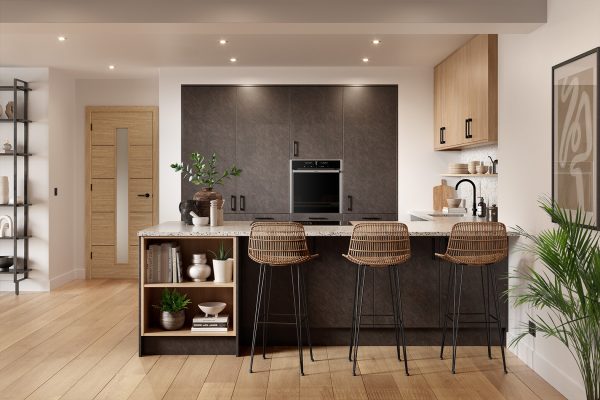 Cupria Slate Matt Textured Kitchen Units