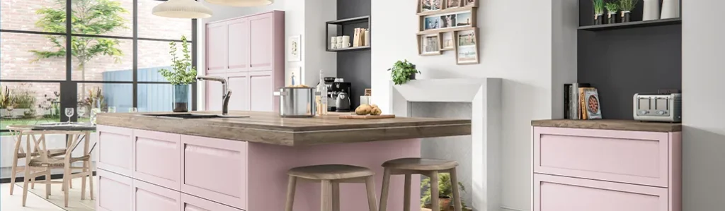 Harborne Vintage Pink Kitchen Doors