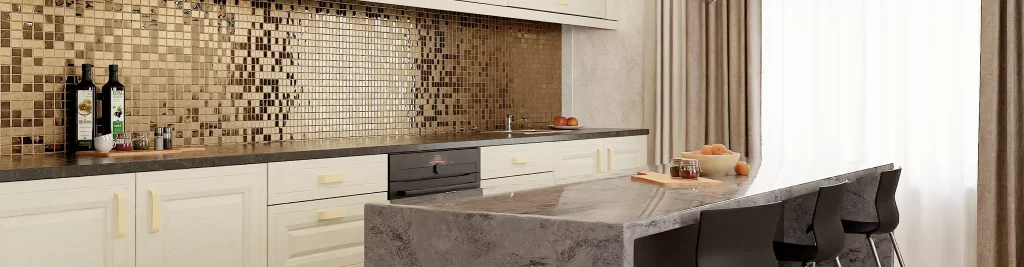 Mock Inframe Solid Wood Porcelain Kitchen Doors