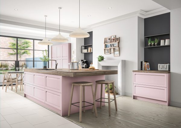 Harborne Vintage Pink Kitchen Units