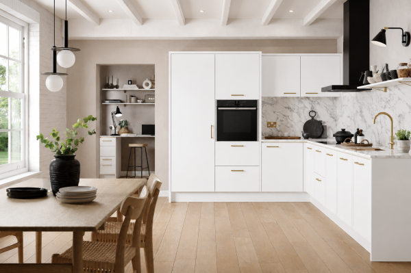 White Matt Acrylic Kitchen Units