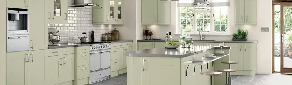 Luxury Shaker  Sage Green Kitchen Doors