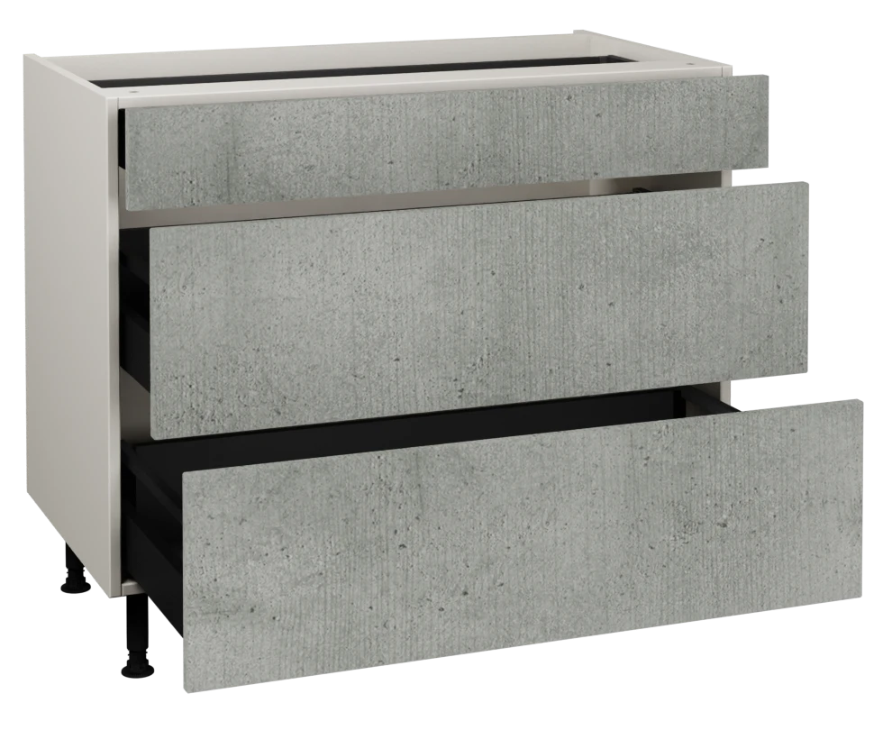 1000 3 Drawer Base