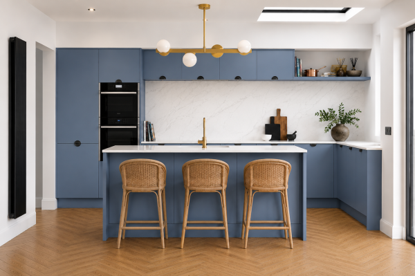 Colonial Blue Matt Acrylic Kitchen Units