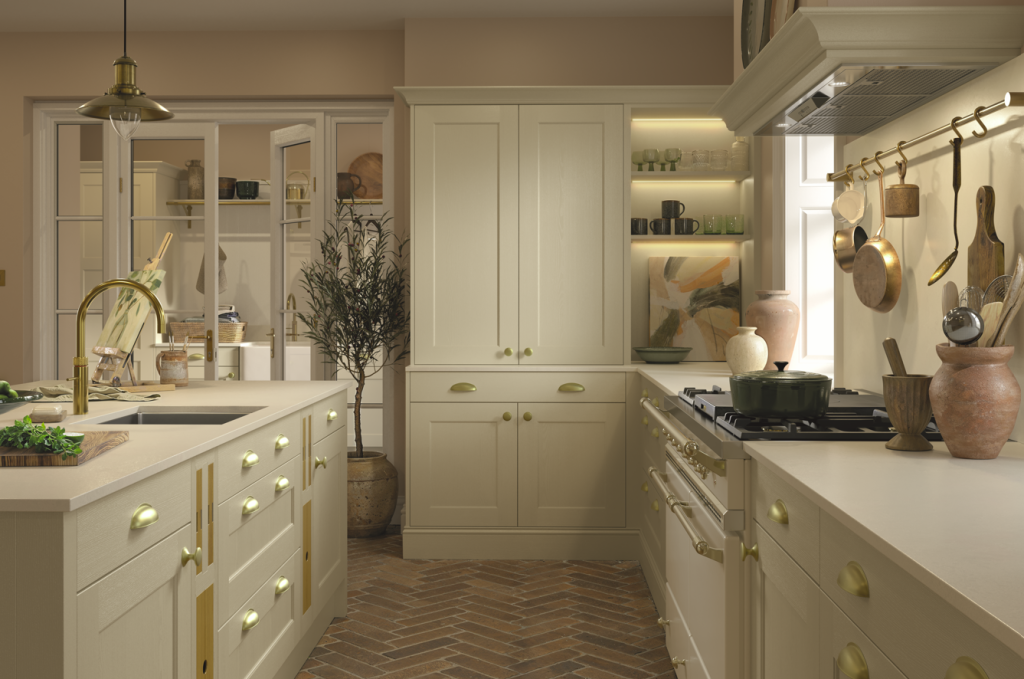 Solid Wood Wakefield Taupe Grey Painted Kitchen Units