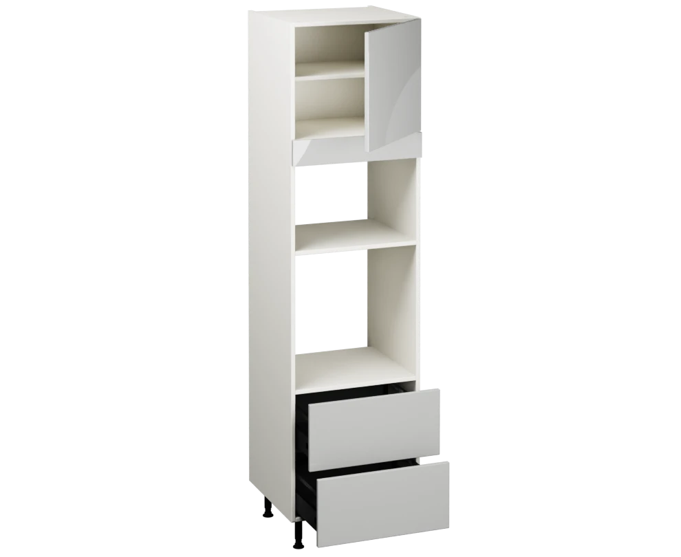 Single Oven Microwave with Drawers (2150 x 600)