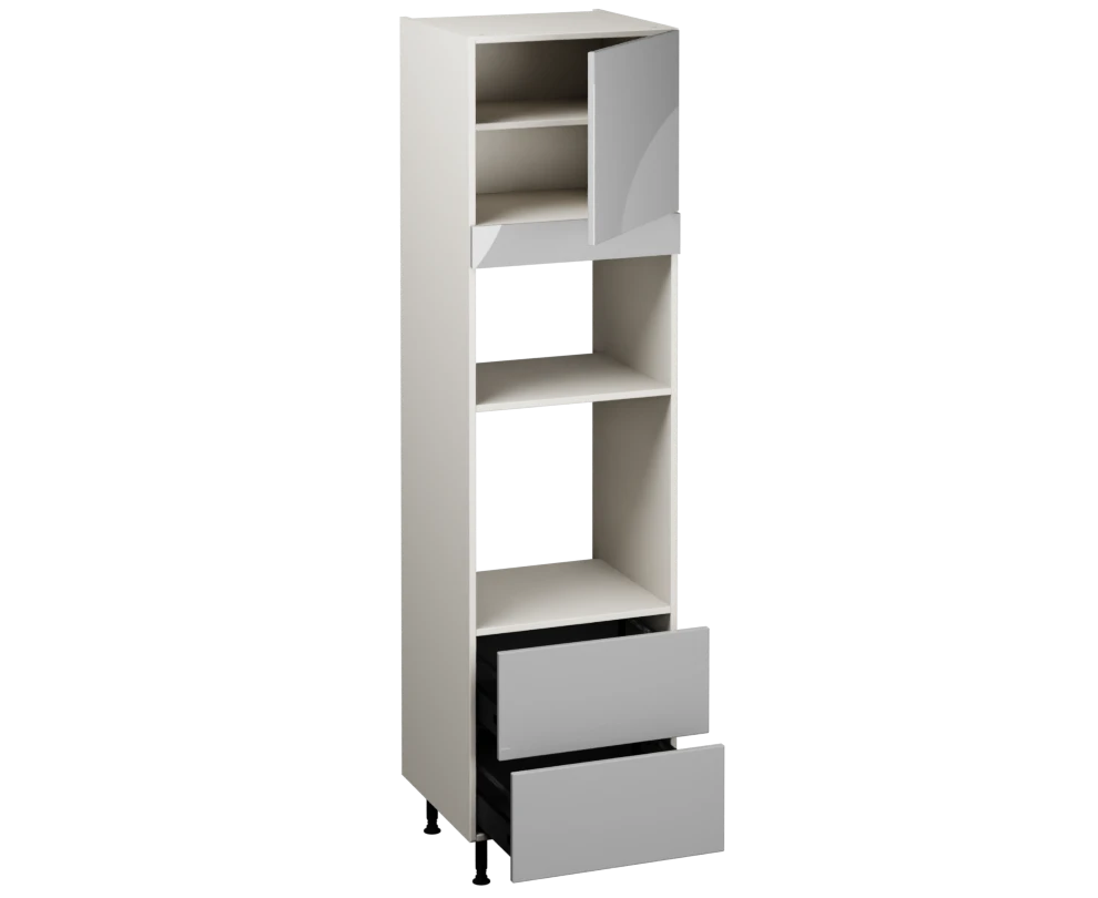 Single Oven Microwave with Drawers (2150 x 600)
