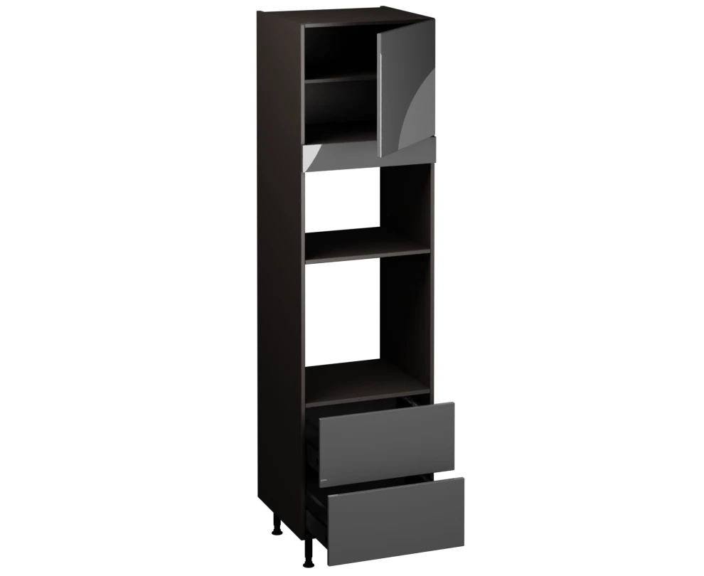 Single Oven Microwave with Drawers (2150 x 600)