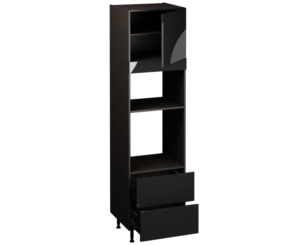 Single Oven Microwave with Drawers (2150 x 600)