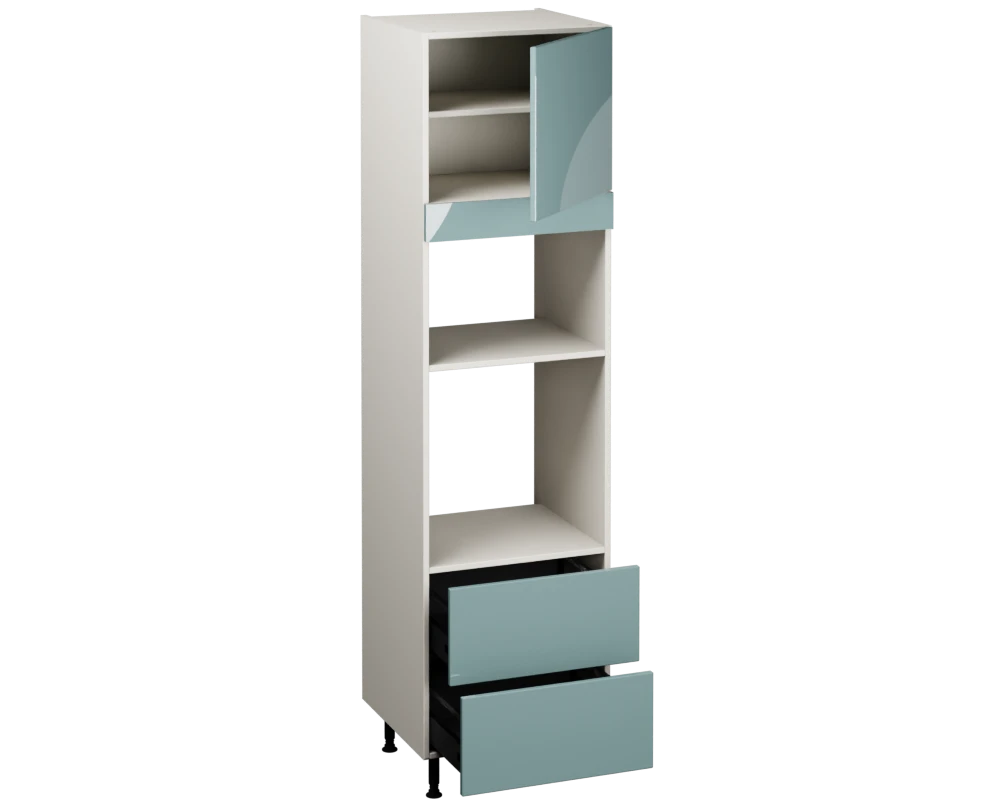Single Oven Microwave with Drawers (2150 x 600)