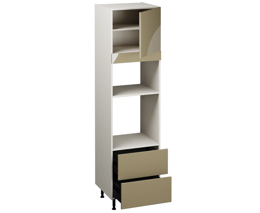 Single Oven Microwave with Drawers (2150 x 600)