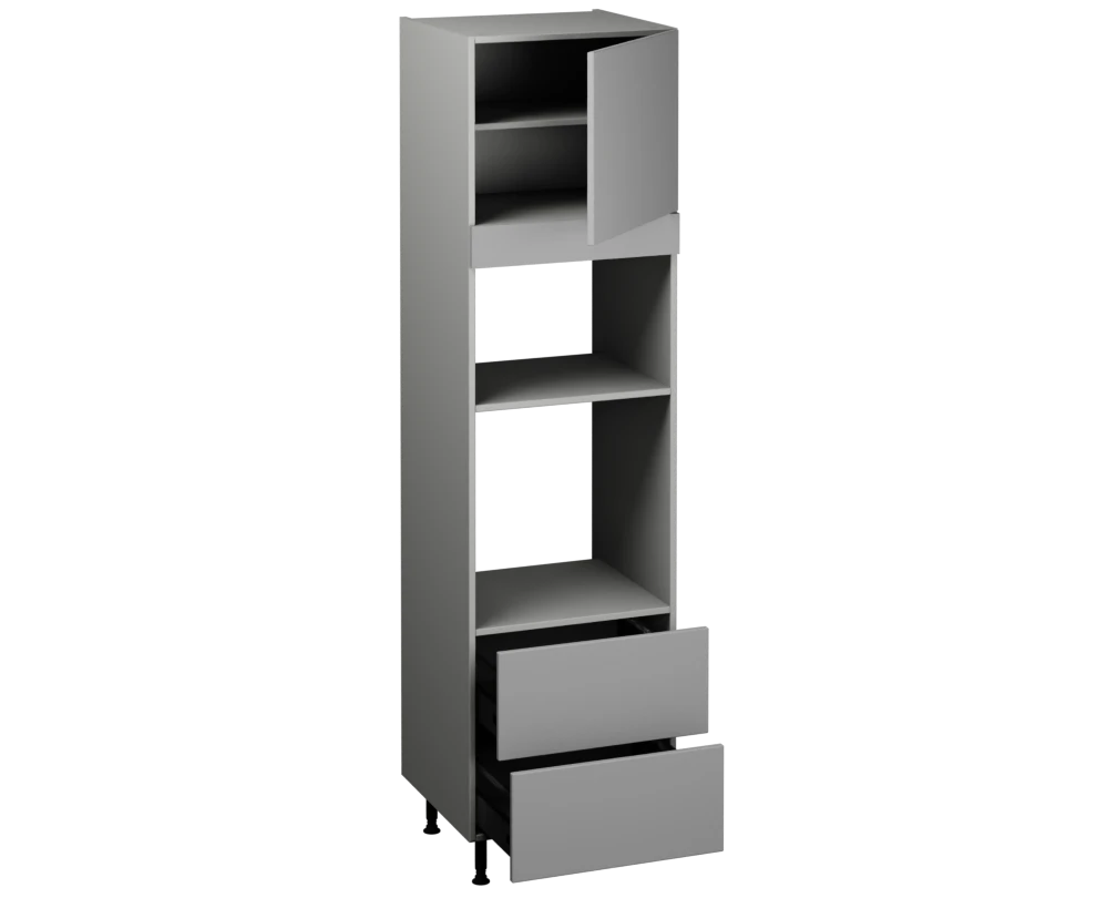 Single Oven Microwave with Drawers (2150 x 600)